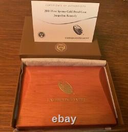 2015 Jacqueline Kennedy Premier Conjoint Gold Proof Coin Box & Coa