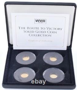 2015 The Route To Victory 4 X Solid Gold Proof 9 Carat Gold Proof Coin Set