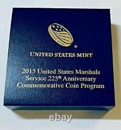 2015 Us Marshals Service 225th Anniversary Gem Proof 5 $ Pièce D'or Low Mintage