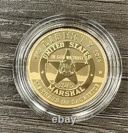 2015 Us Marshals Service 225th Anniversary Proof 5 $ Pièce D'or