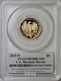 2015-W 5 $ USMS Pièce d'Or Commémorative PCGS PR70DCAM