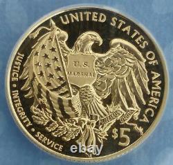 2015 W Anacs Proof 70 Deep Cameo U. S. Marshals 225th Anniversary Gold $5 Coin