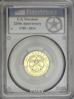 2015-W Pièce commémorative en or du Service des Marshals des États-Unis PCGS PR69DC 1er St