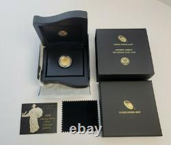 2016 Centennial Standing Liberty Quarter Gold Coin Avec Us Mint Box/coa