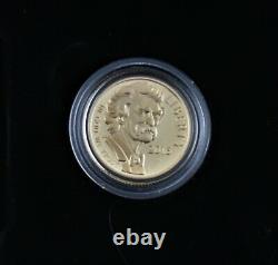 2016 Mark Twain $5 Commemorative Gold Coin Proof Avec Boîte Et Coa 8.359 Grammes