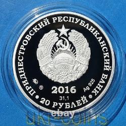 2016 Transnistrie Russie 1 Oz Argent Couleur Pièce Joyeux Anniversaire Gold Gilded Proof