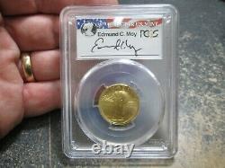 2016 Us Standing Liberty Gold Quarter In Pcgs Sp70 First Strike Moy Signature
