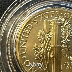 2016-W 1/10 oz Or Gold Mercury Dime Centennial (avec OGP) Pièce Rare et Magnifique