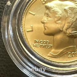 2016-W 1/10 oz Or Gold Mercury Dime Centennial (avec OGP) Pièce Rare et Magnifique