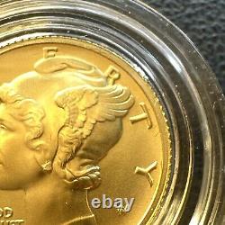 2016-W 1/10 oz Or Gold Mercury Dime Centennial (avec OGP) Pièce Rare et Magnifique