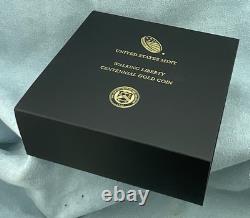 2016-W 1/2 oz Or Walking Liberty Half Dollar Centenaire (avec OGP) avec BOÎTE & COA
