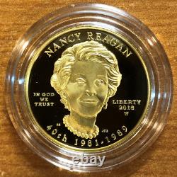 2016-W 1/2 oz Preuve Première Dame Nancy Reagan Pièce d'Or avec Boîte et COA