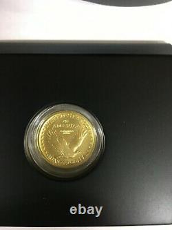 2016 W 1/4 Oz D'or. 9999 Quartier Permanent Liberty Centennial Coin Box & Coa 16xc
