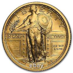 2016-W 1/4 oz d'or Standing Liberty Quarter Centennial (avec OGP)