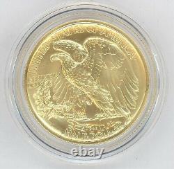 2016-W Boîte de pièce de monnaie en or centenaire de demi-dollar Liberty Walking avec COA et OGP