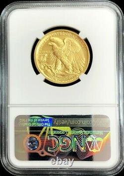 2016 W Gold Walking Liberty 50c Centennial Anniversary 1/2 Oz Coin Ngc Sp 69