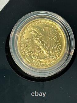 2016-W Liberté de Marche en Or 1/2 oz. 999 Anniversaire Centenaire dans une Boîte avec COA