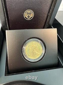 2016-W Liberté de marche en or 1/2 oz. 999 Anniversaire du centenaire dans une boîte avec COA