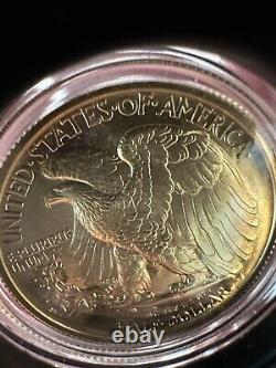 2016-W Liberté de marche en or 1/2 oz. 999 Anniversaire du centenaire dans une boîte avec COA