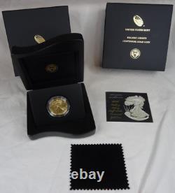 2016-W Pièce de 50 cents Walking Liberty 1/2 oz Or Commemorative Boîte COA Monnaie des États-Unis