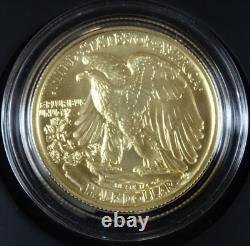 2016-W Pièce de 50 cents Walking Liberty 1/2 oz Or Commemorative Boîte COA Monnaie des États-Unis