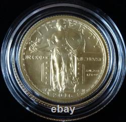 2016-W Quart de Dollar en Or Commémoratif Standing Liberty 1/4 oz Boîte et COA de la Monnaie des États-Unis