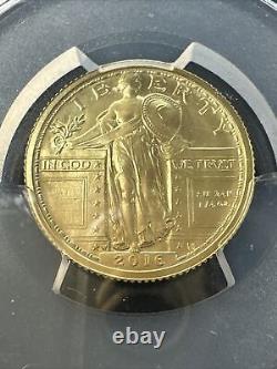 2016-W Quart de dollar en or debout Liberty SP-70 PCGS 100e anniversaire MS 70 TOP POP