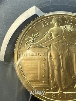 2016-W Quart de dollar en or debout Liberty SP-70 PCGS 100e anniversaire MS 70 TOP POP