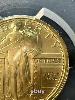 2016-W Quart de dollar en or debout Liberty SP-70 PCGS 100e anniversaire MS 70 TOP POP