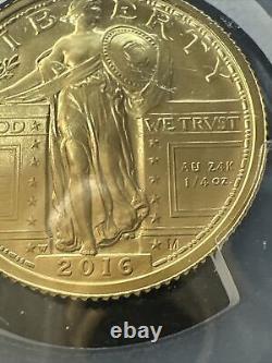 2016-W Quart de dollar en or debout Liberty SP-70 PCGS 100e anniversaire MS 70 TOP POP