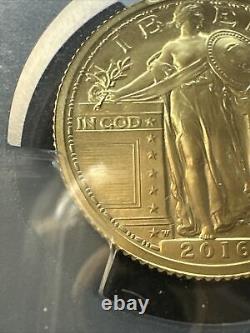 2016-W Quart de dollar en or debout Liberty SP-70 PCGS 100e anniversaire MS 70 TOP POP