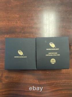 2016 W US Or Mercury Dime Centenaire Pièce en Or 1/10 oz avec Boîte de Frappe et Certificat d'Authenticité