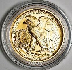 2016 Walking Liberty Demi-dollar Centennial Gold Coin W Box & Coa Item#p13441