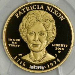 2016-w $10 Patricia Nixon Première Grève Conjoint Or Pr70 Dcam Pcgs 935296-9