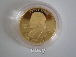 2016-w Betty Ford Premier Conjoint 1/2 Oz, Gold Proof Coin 16sc. Livraison Gratuite