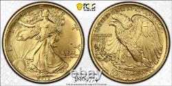 2016-w Pcgs Sp69 1/2 Oz 24k 100e Anniversaire Gold Us Eagle 50c Us Coin 38646b
