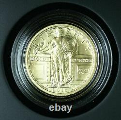 2016-w Standing Liberty Quarter 1/4 Oz 9999 Gold Centennial Coin Us Mint Box Coa