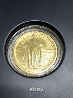 2016-w Standing Liberty Quarter Centennial Gold Coin 1/4 Oz. 25 Oz. 9999 Amende