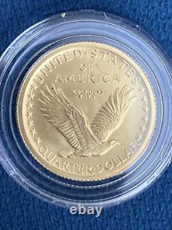 2016-w Standing Liberty Quarter Dollar Centennial 1/4 Oz Fine Gold Coin