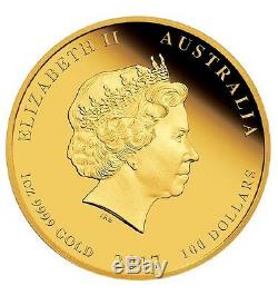 2017 P Australie Proof Colorisation Gold $ 100 Année Lunaire Coq Ngc Pf70 1 Oz Coin