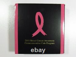 2018 $5 Gold Us Menthe Breast Cancer Awareness Commemorative Gold Coin #2