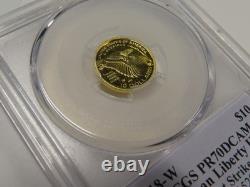 2018 W Pcgs Pr70dcam Liberté Américaine Haute Relief 10 $ Or Thomas Cleveland Auto