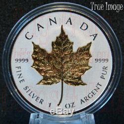 2019 40e Anniversaire De L'or Maple Leaf Gml 20 $ 1 Once Pur Silver Coin Canada