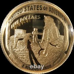 2019 Apollo 11 50th Anniv Commem Coin Proof Or $5 Ogp & Coa