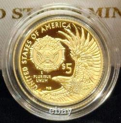 2019 U. S. Mint American Legion Proof Gold 5 $ Coin Box/coa