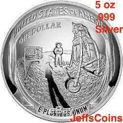 2019 W Apollo 11 50e Anniversaire Proof 5 $ Pièce D'or West Point Us Mint New 19ca