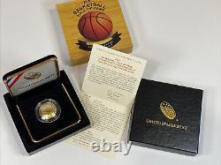 2020 États-unis 5 Dollar Gold Basketball Hall Of Fame Proof Coin West Point 8.359grams