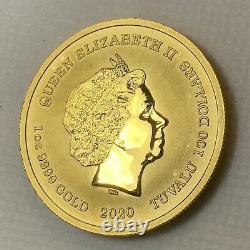2020 Homer Simpson 100 $ 1oz. 9999 Coin De Bullion D'or Solide Fine