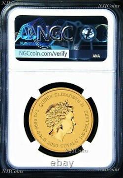 2020 James Bond 007 100 $ 1 Oz. 9999 Gold Bullion Coin Ngc Ms70 Brown Label