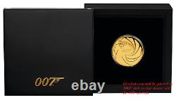2020 James Bond 007 Preuve $50 1/4oz. 9999 Gold Coin Ngc Pf 70 Pf70 Étiquette Brune